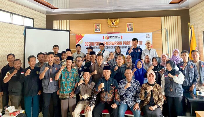 Panwascam Citangkil Gelar Sosialisasi Pengawasan Partisipatif Pemilu 2024 di Kelurahan Lebak Denok