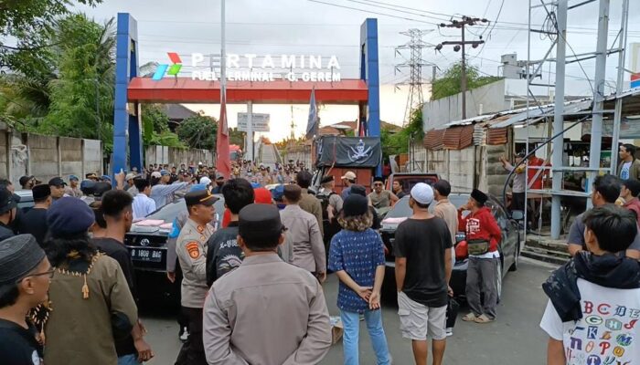 PPMC Demo Depo Pertamina Tanjung Gerem, Soroti Skandal BBM Oplosan Pertalite-Pertamax