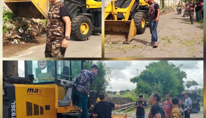 LSM BMPP Lakukan Program Sosial Jum’at Bersih sepanjang jalan Di Lingkungan Perumahan Villa Metro
